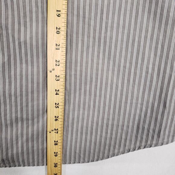 Perry Ellis Shirt Mens Extra Large Gray White Striped Casual Preppy Button Up - Picture 8 of 10